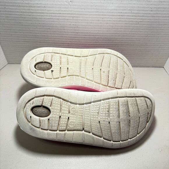 CROCS pink Lite Ride Clogs SZ W 9 - Picture 5 of 7